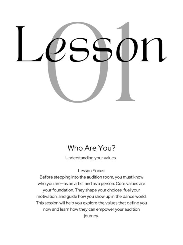 Audition Skills Curriculum